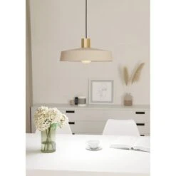 EGLO Valdiola Hanglamp - E27 - Ø 36 Cm - Beige/Goud - Staal -Leen Bakker aedc20c423424bcd839eef1694f267cf