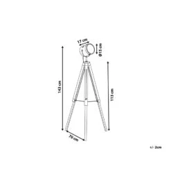 Beliani Staande Lamp ALZETTE - Zwart Dennenhout -Leen Bakker b2a2e70ebe8e4168966638fd648dbe2b