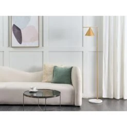 Beliani Staande Lamp MOCAL - Goud Ijzer -Leen Bakker b71214f434fb4db9bf31e781262c2d4a