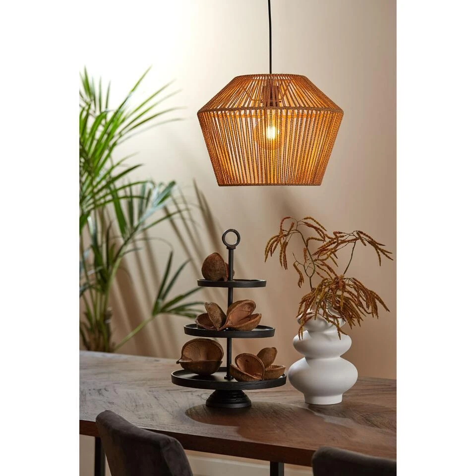 Hanglamp Caspian - Bruin/Zwart - Ø40cm 2 Hanglamp Caspian - Bruin/Zwart - Ø40cm - Afbeelding 2