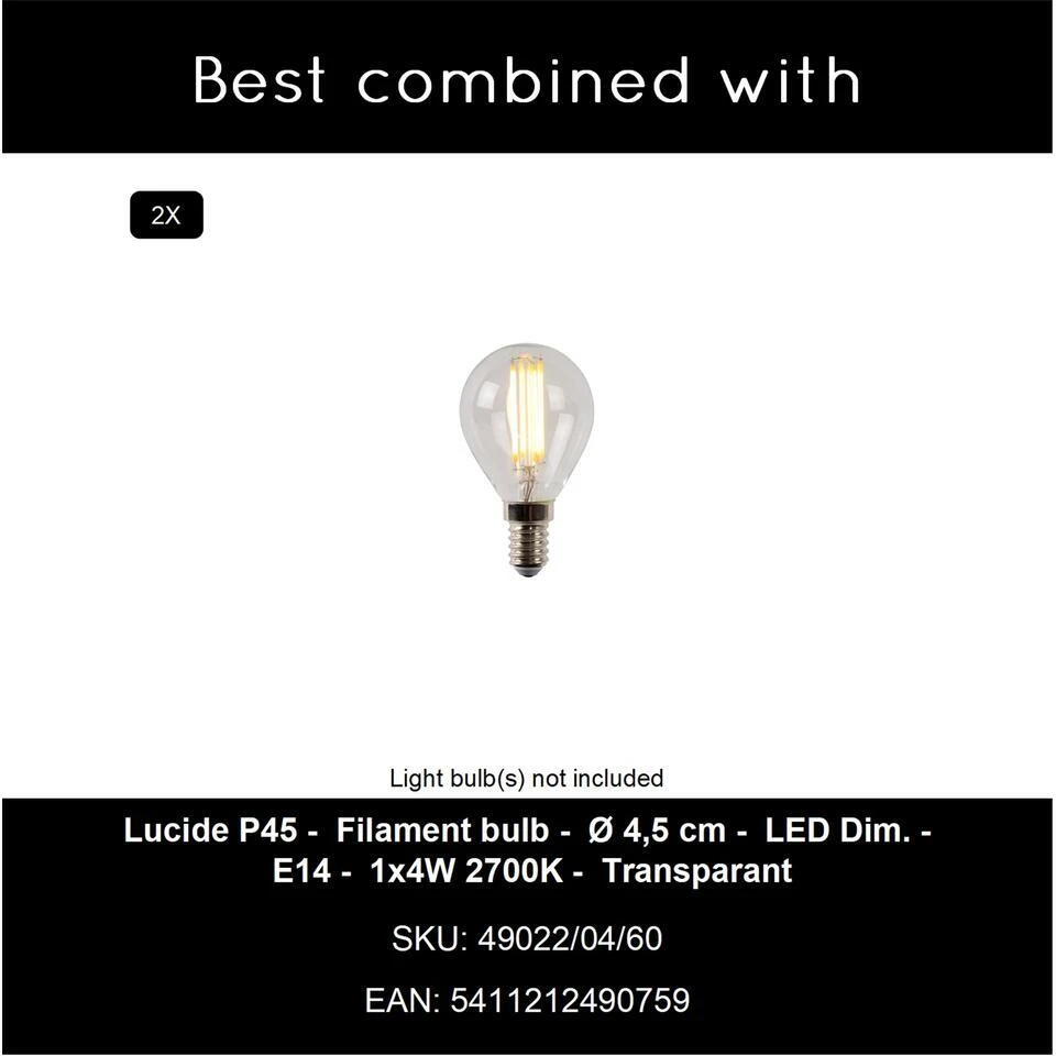 Lucide OVALIS Wandlamp - Mat Goud / Messing 8 Lucide OVALIS Wandlamp - Mat Goud / Messing - Afbeelding 8