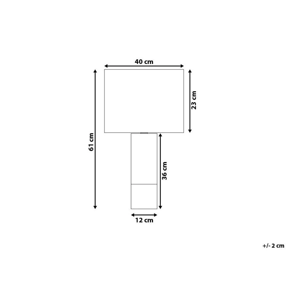 Beliani Tafellamp DARLING - Zwart Metaal 3 Beliani Tafellamp DARLING - Zwart Metaal - Afbeelding 3