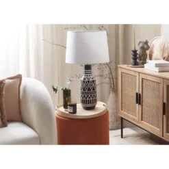 Beliani Tafellamp SHEBELLE - Zwart Keramiek -Leen Bakker bc958d61d72d4386b4c8965007054b07