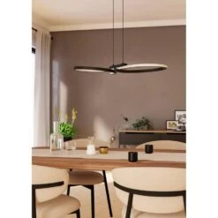 EGLO Serpins Hanglamp - LED - 66 Cm - Zwart/Wit -Leen Bakker bd6d2f4e4d084e7ea5fe8047dc1c4164