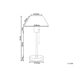 Beliani Tafellamp CAPARO - Grijs Ijzer -Leen Bakker c3aa78b824f6451ba4148534162f2c28