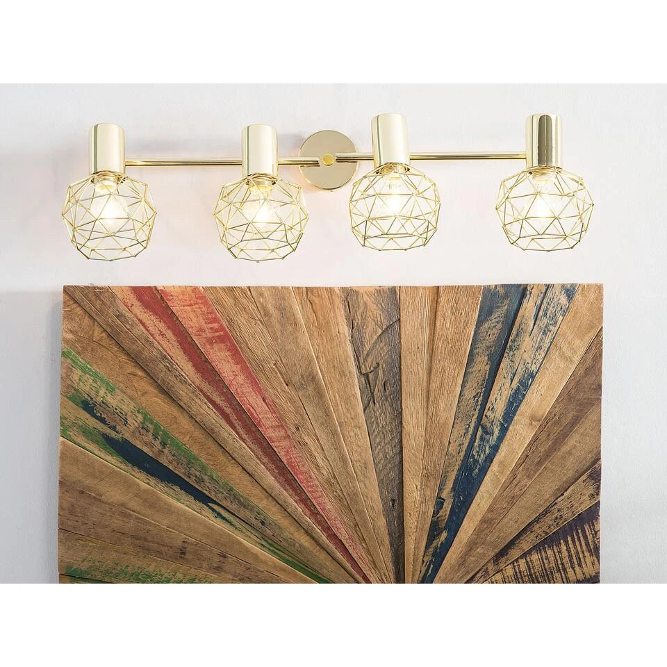 Beliani Muurlamp CHENAB - Goud Metaal 2 Beliani Muurlamp CHENAB - Goud Metaal - Afbeelding 2