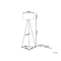 Beliani Staande Lamp NITRA - Zwart Eikenhout -Leen Bakker c5a56fbe78a04b8d93f7793631ca68f5