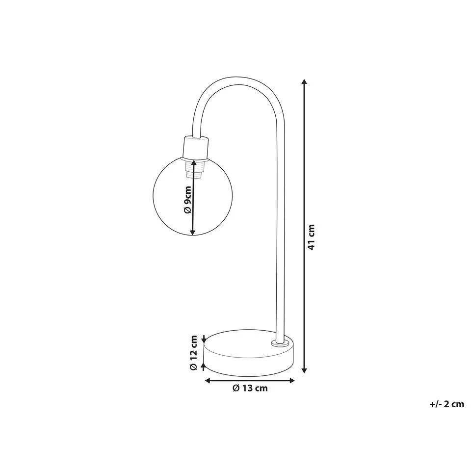 Beliani Tafellamp RAMIS - Zilver Staal 3 Beliani Tafellamp RAMIS - Zilver Staal - Afbeelding 3