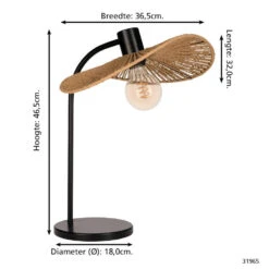 EGLO Siruela Tafellamp - E27 - H 46.5 Cm - Papier - Natuur -Leen Bakker c815d268da494a3ca6e82c0e37f6e030