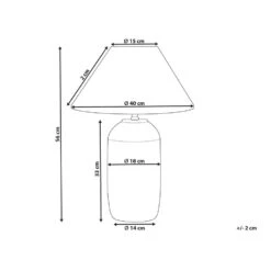 Beliani Tafellamp TELIRE - Beige Keramiek -Leen Bakker c938135706484d6b9e6473aebd33ad19