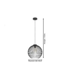 EGLO Venezuela Hanglamp - E27 - Ø 40 Cm - Zwart -Leen Bakker c973cee53cfc4116a4deff09f7a75730