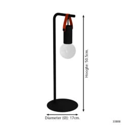 EGLO Apricale Tafellamp - E27 - Leer - Zwart/Bruin 7 EGLO Apricale Tafellamp - E27 - Leer - Zwart/Bruin -Leen Bakker ca3eba2bf9004f99be825050177a2f39