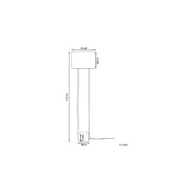 Beliani Staande Lamp REMUS - Wit Metaal, Beton -Leen Bakker ca74485d837b4340913b78e9ea80a845