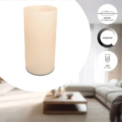 EGLO Geo Tafellamp - E14 - 20 Cm - Zandkleur/Beige -Leen Bakker d073012367ad4ac3a67441dfa75067e4