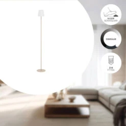 EGLO Fiorana Vloerlamp - E14 - Hoogte 140,5 Cm - Zandkleur/Wit 11 EGLO Fiorana Vloerlamp - E14 - Hoogte 140,5 Cm - Zandkleur/Wit -Leen Bakker d32bd0e720cf42feaec6c28293c0b570