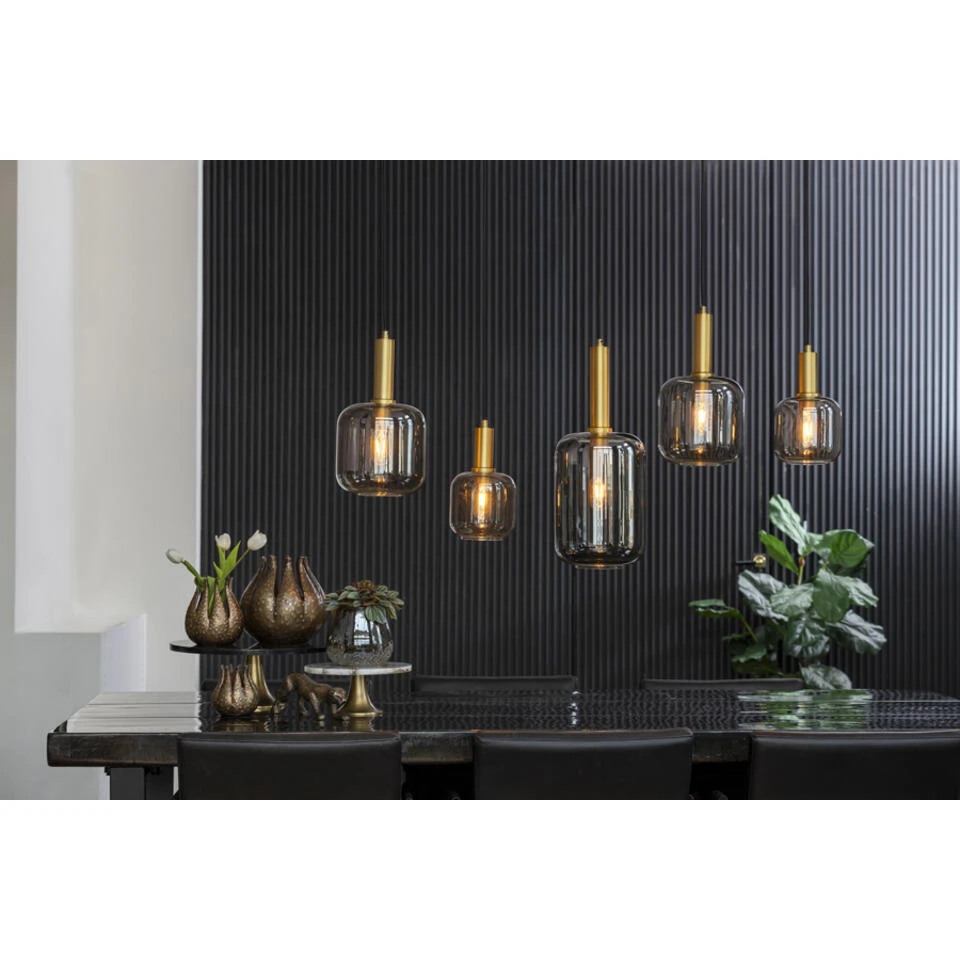 Hanglamp Lekar - Antiek Brons - 5L 110x22x32cm 4 Hanglamp Lekar - Antiek Brons - 5L 110x22x32cm - Afbeelding 4