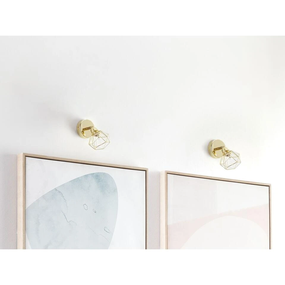 Beliani Muurlamp ERMA - Goud Metaal 4 Beliani Muurlamp ERMA - Goud Metaal - Afbeelding 4