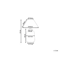Beliani Tafellamp CARETA - Groen Keramiek -Leen Bakker d848830e264248dbacc3629aa37aeb72