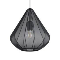EGLO Dolwen Hanglamp - E27 - Ø 33,5 Cm - Zwart - Textiel -Leen Bakker d89dd2d570984eb0af4d7a552072a5bf