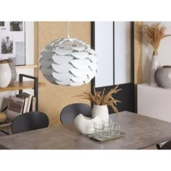Beliani Hanglamp MOSELLE - Wit Metaal 7 Beliani Hanglamp MOSELLE - Wit Metaal -Leen Bakker d8acf445b1a0444197b91457cf1c421e