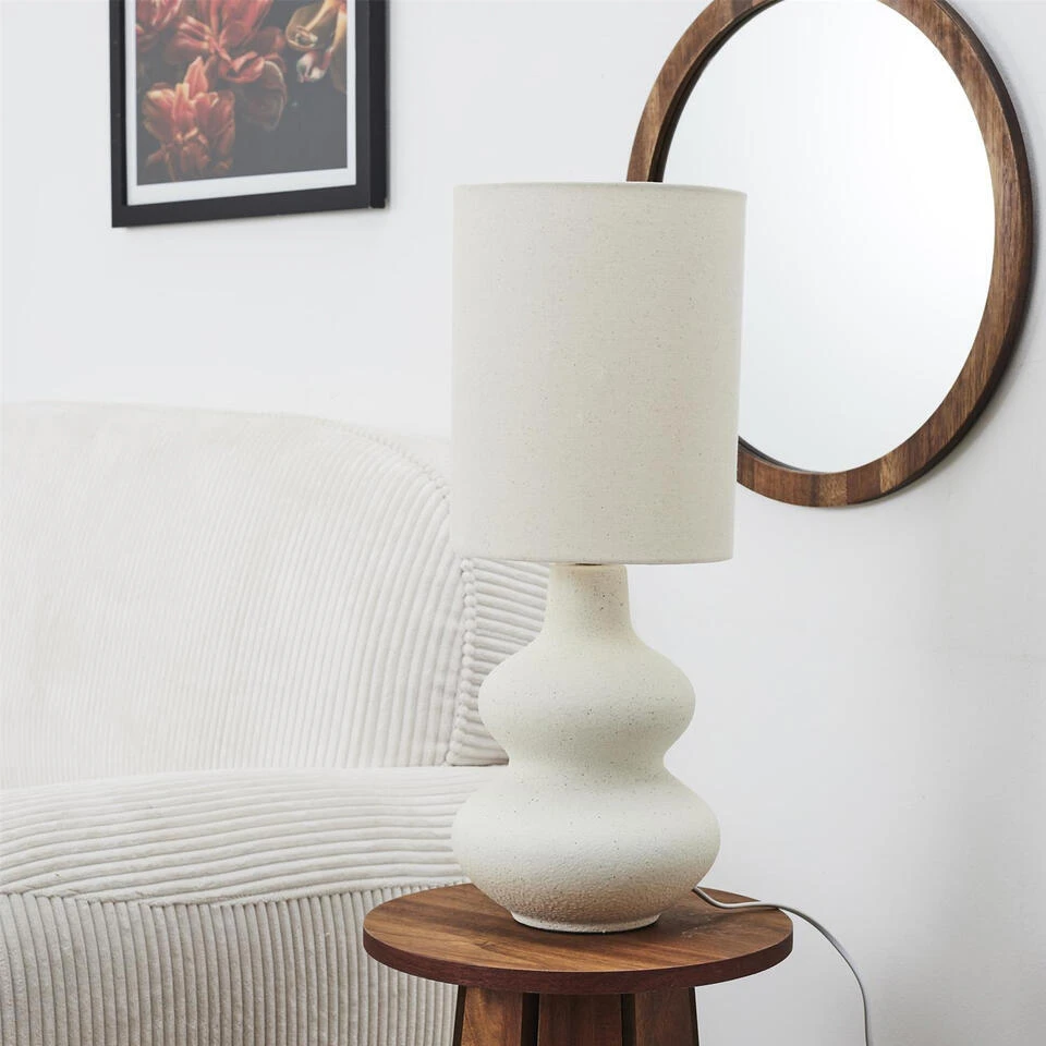 Home Deco Factory Tafellamp Creme Wit - Organisch - H50 Cm 5 Home Deco Factory Tafellamp Creme Wit - Organisch - H50 Cm - Afbeelding 5