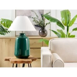Beliani Tafellamp CARETA - Groen Keramiek -Leen Bakker dd14783cff134b0598b0146320a439c3