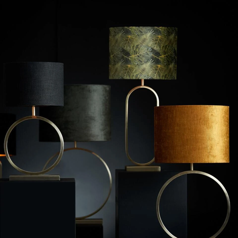 Cilinder Lampenkap Gemstone - Goud - Ø30x21cm 2 Cilinder Lampenkap Gemstone - Goud - Ø30x21cm - Afbeelding 2