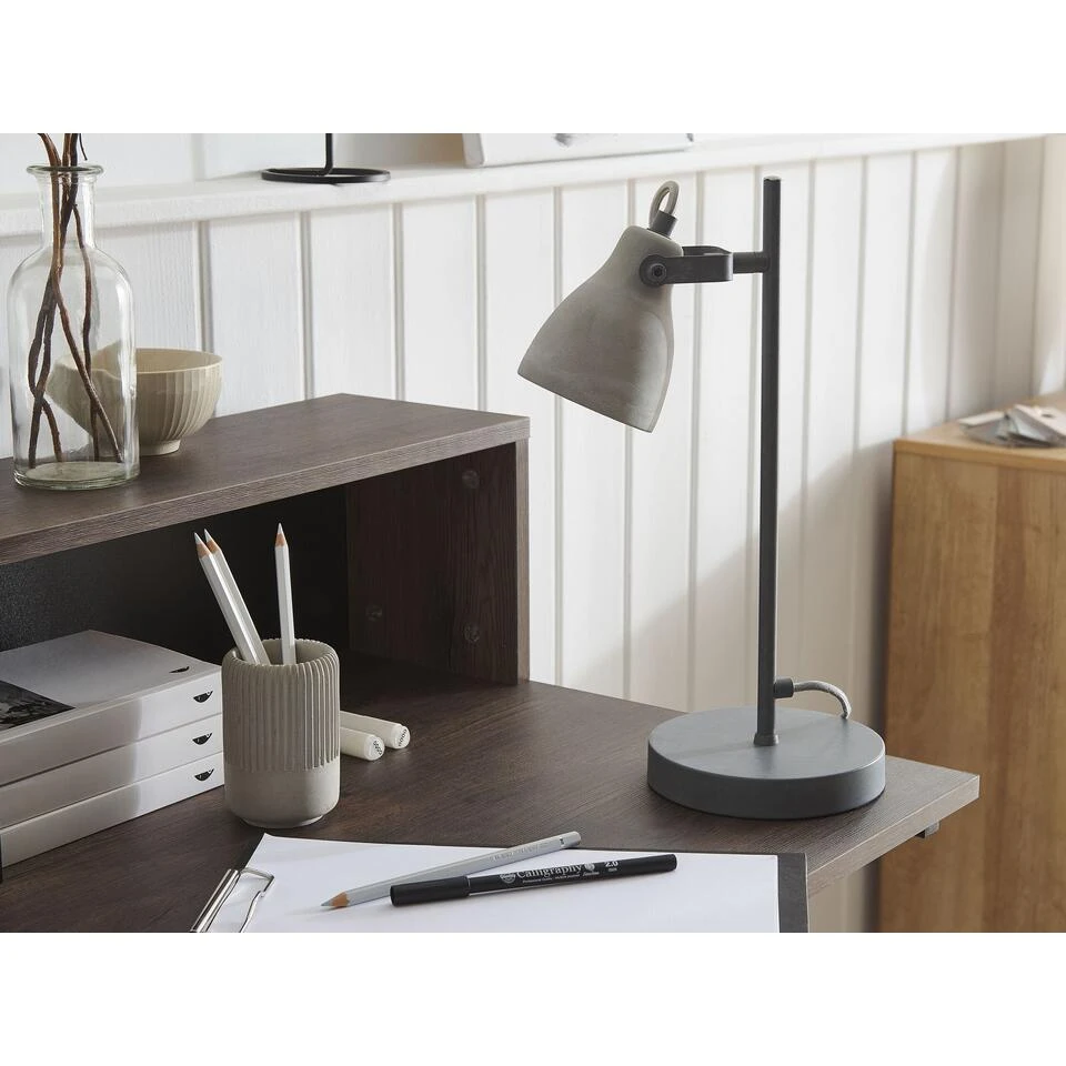 Beliani Tafellamp MISTAGO - Grijs Staal 4 Beliani Tafellamp MISTAGO - Grijs Staal - Afbeelding 4