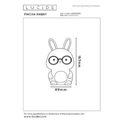 Lucide PINCHA RABBIT Tafellamp - Wit -Leen Bakker e3003e55884f4be0bf920aa982443712