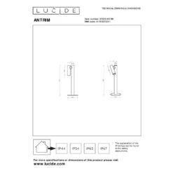 Lucide ANTRIM Bureaulamp - Zwart -Leen Bakker e3b359c20acf4e5785cacff9f83fa563