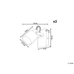 Beliani Muurlamp BONTE - Wit Ijzer -Leen Bakker e47bb01ebe594c9c9fecca4af1236a79 2
