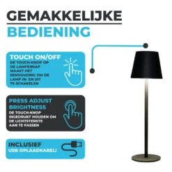 Anna Collection Portable Lamp Staand - Zwart - Binnen En Buiten -Leen Bakker e4afdf7d5a5847b6b864d348f43828b3