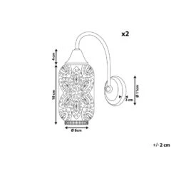 Beliani Muurlamp SYSOLA - Zilver Metaal 6 Beliani Muurlamp SYSOLA - Zilver Metaal -Leen Bakker e6b0f91762a143cca82b223574e859d8