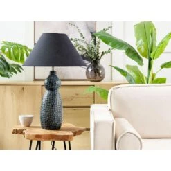 Beliani Tafellamp MATINA - Blauw Keramiek -Leen Bakker e76fdff6e48e4891a44d730e072cda00