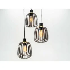 EGLO Pocicas Hanglamp - E27 - Ø 35 Cm - Zwart/Goud -Leen Bakker e993b89b85b84b07b133f80cdf98fe66