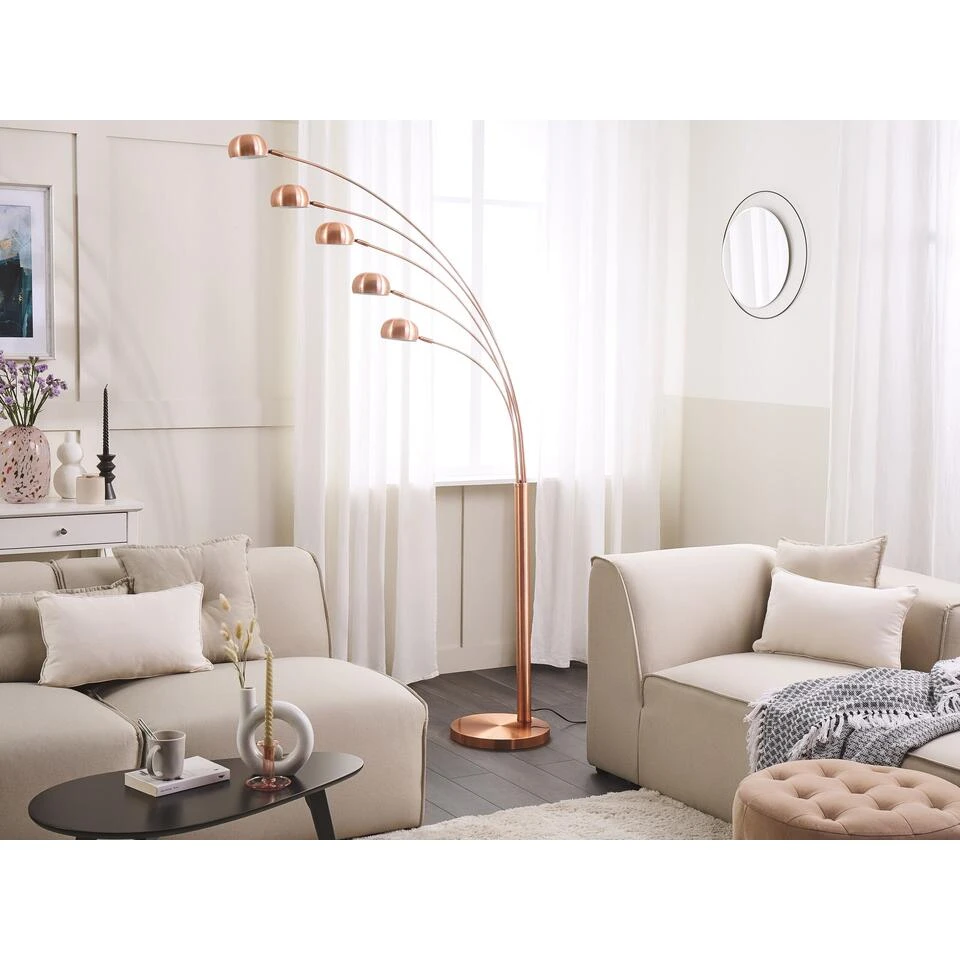 Beliani Staande Lamp FLINDERS - Koper Metaal 4 Beliani Staande Lamp FLINDERS - Koper Metaal - Afbeelding 4