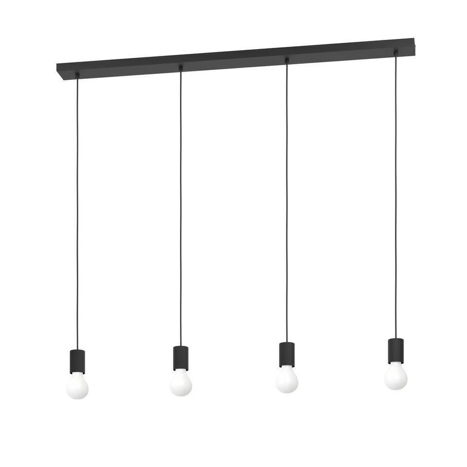 EGLO Nogalte Hanglamp - E27 - 117 Cm - Rechthoek - Zwart 3 EGLO Nogalte Hanglamp - E27 - 117 Cm - Rechthoek - Zwart - Afbeelding 3