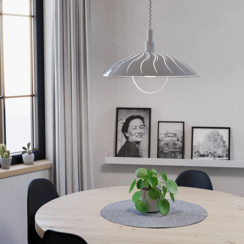 EGLO Alvez Hanglamp - E27 - 42 Cm - Wit 2 EGLO Alvez Hanglamp - E27 - 42 Cm - Wit - Afbeelding 2