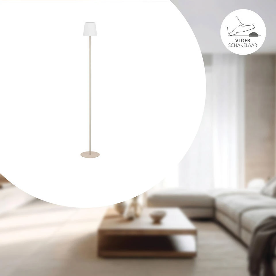 EGLO Fiorana Vloerlamp - E14 - Hoogte 140,5 Cm - Zandkleur/Wit 8 EGLO Fiorana Vloerlamp - E14 - Hoogte 140,5 Cm - Zandkleur/Wit - Afbeelding 8