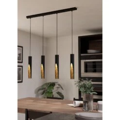 EGLO Barbotto Hanglamp - GU10 - Zwart, Goud 13 EGLO Barbotto Hanglamp - GU10 - Zwart, Goud -Leen Bakker f73e95b37c4747b5a160f08fc290dd9c