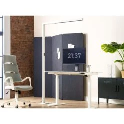 Beliani Staande Lamp MENSA - Wit Aluminium -Leen Bakker f8056f7b85574084b72fa727213ce0c6