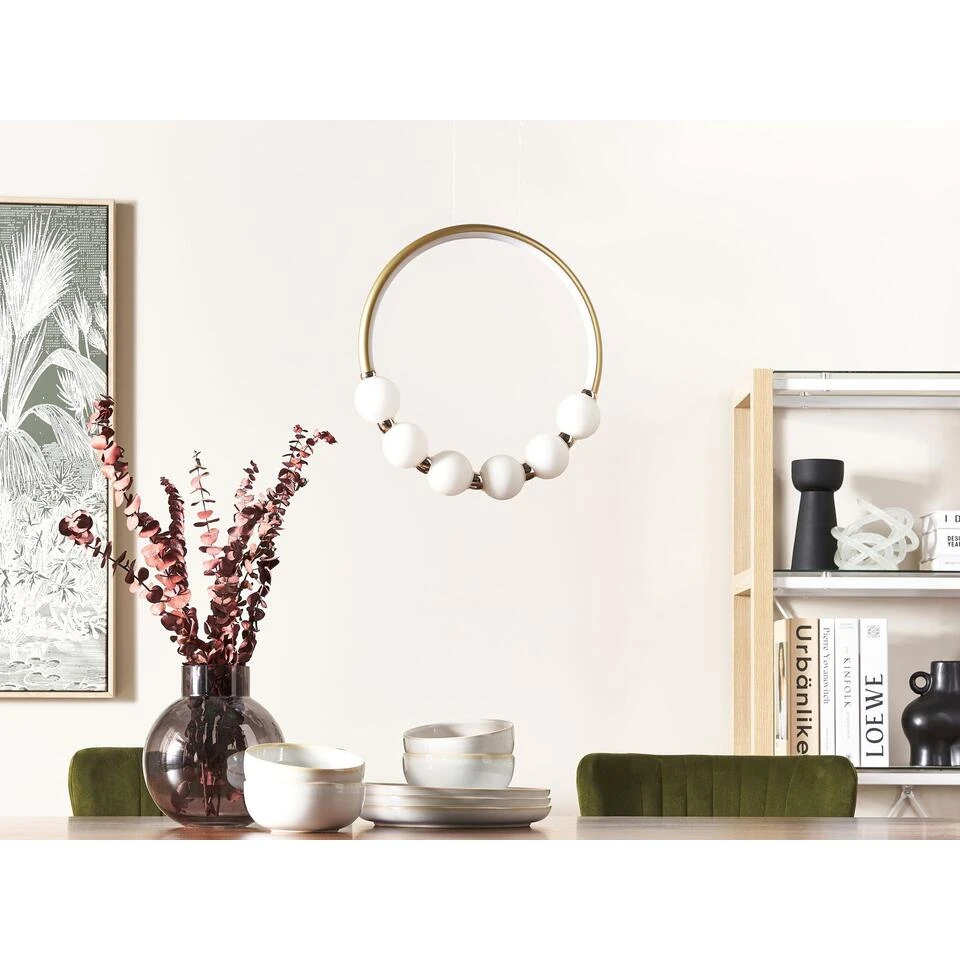 Beliani Hanglamp FANE - Goud Ijzer 4 Beliani Hanglamp FANE - Goud Ijzer - Afbeelding 4