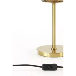 Tafellamp Magdala - Glas/Goud - Ø20cm -Leen Bakker ff54dddb1661477a8626a2ec30983313