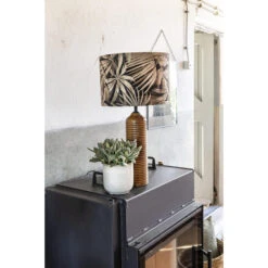 Voet Tafellamp Bali - Naturel - 33xØ10 Cm -Leen Bakker sf 60305007 1010